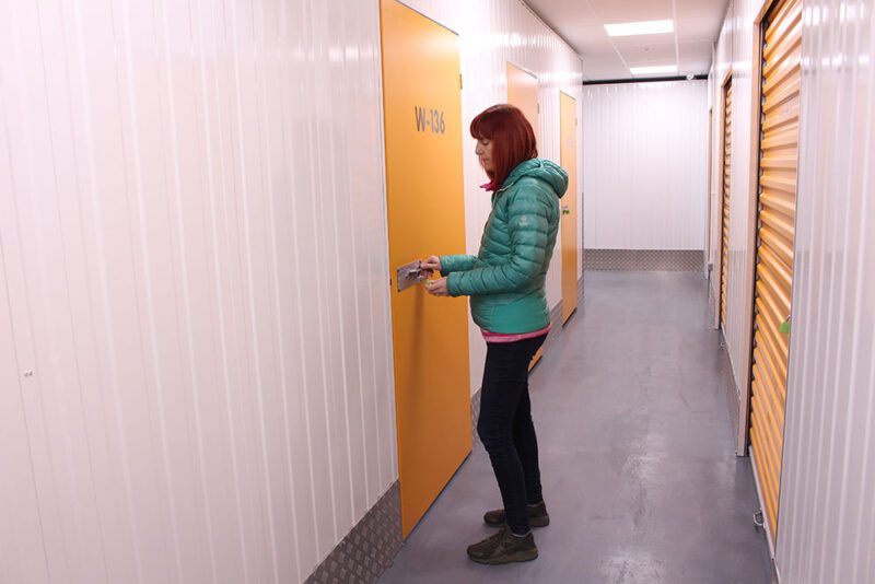 woman using the personal self storage room
